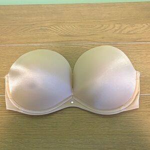 Victoria Secret Elegant Strapless Nude Bra